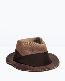 Brown Hat with Dark Brown Rim